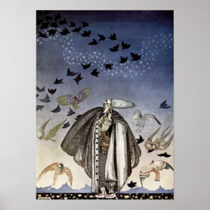 De Soldaat Klokkenden en een zwerm vogels Poster