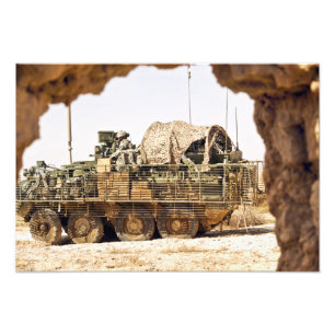 De soldaten van de VS voeren een gevechtspatrouill Foto Afdruk