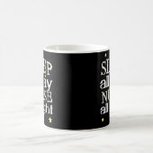 De sommeil tasse de café drôle de poste de nuit (Centre)