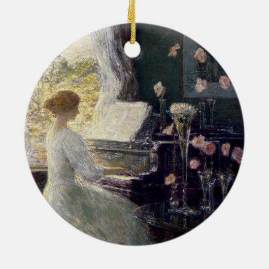 De Sonata van Frederick Childe Hassam Keramisch Ornament (Achterkant)