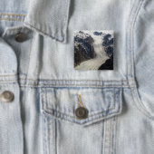 De Sondrestrom Glacier in Groenland Vierkante Button 5,1 Cm (In situ)