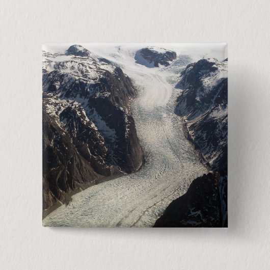 De Sondrestrom Glacier in Groenland Vierkante Button 5,1 Cm (Voorkant)
