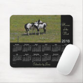 De Souris 2018 chevaux du calendrier occidental par le tapis (Avec souris)
