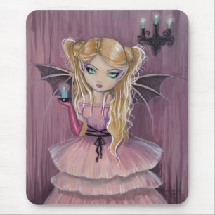 De Souris Adeline en rose petite fée vampire gothique tapis