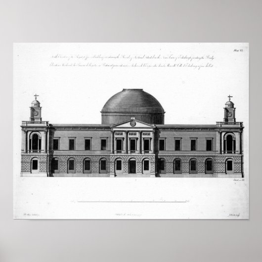 De South Elevation of Register House, Poster (Voorkant)