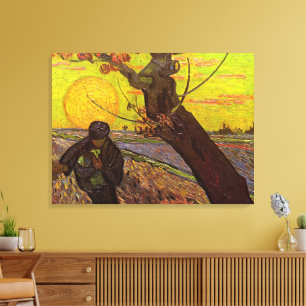 De Sower door Vincent van Gogh Canvas Afdruk