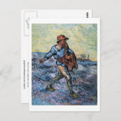 De Sower (na Millet), Van Gogh Fine Art Briefkaart (Voorkant / Achterkant)