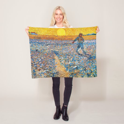 De Sower, Van Gogh Fleece Deken (In situ)