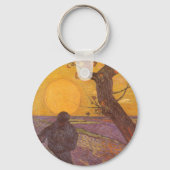 De Sower van Vincent van Gogh, Fine Art Sleutelhanger (Achterkant)