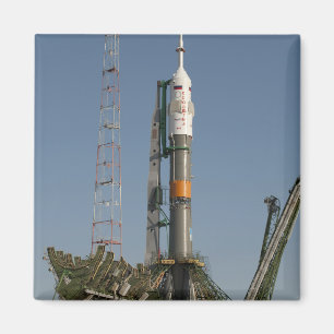 De Soyuz-raket kort na aankomst Magneet