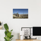 De Soyuz-raket wordt in positie 2 geplaatst Poster (Thuiskantoor)