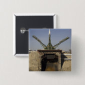 De Soyuz-raket wordt in positie 3 geplaatst Vierkante Button 5,1 Cm (Voorkant /achterkant)