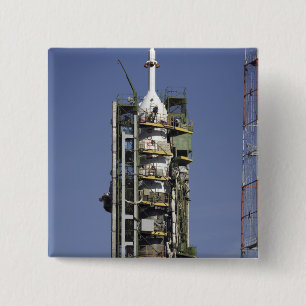 De Soyuz-raket wordt in positie gebracht Vierkante Button 5,1 Cm