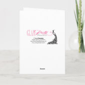 De Spaander van het casino dankt u VRAAGT ME om Bedankkaart (Achterkant)