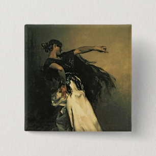 De Spaanse danseres, studie voor El Jaleo, 1882 Vierkante Button 5,1 Cm