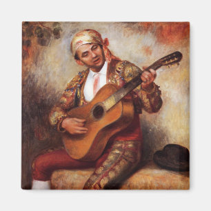 De Spaanse gitarist (door Pierre-August Renoir) Magneet