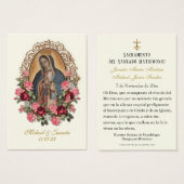 De Spaanse katholieke Guadalupe Wedding Heilige Ka Visitekaartje (Voorkant /achterkant)