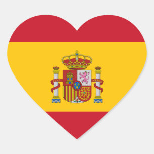 De Spaanse van het Hart Vlag van Spanje/ Sticker