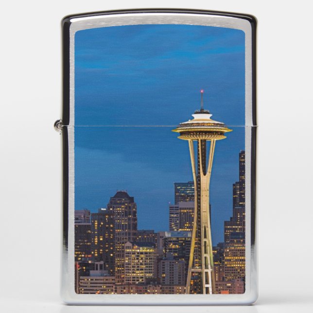 De Space Needle en het centrum van Seattle (Voorkant)