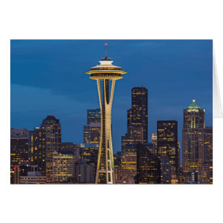 De Space Needle en het centrum van Seattle