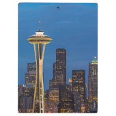 De Space Needle en het centrum van Seattle Klembord (Achterkant)