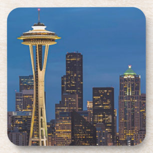 De Space Needle en het centrum van Seattle Onderzetter