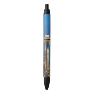 De Space Needle en het centrum van Seattle Zwarte Inkt Pen