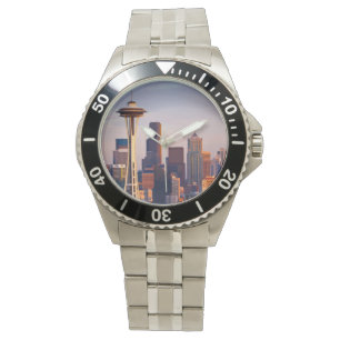 De Space Needle is een toren in Seattle Horloge