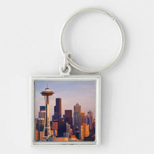De Space Needle is een toren in Seattle Sleutelhanger