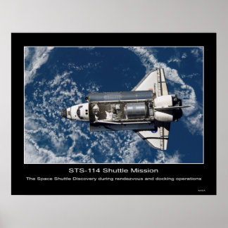 De Space Shuttle Discovery rendezvous and docking Poster