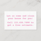 De Sparkle Mom Squad House Cleaning Visitekaartje (Achterkant)