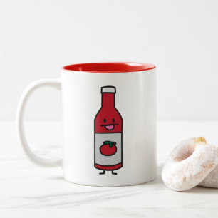 De specerijluim van de Lijst van de Tomatensaus Tweekleurige Koffiemok