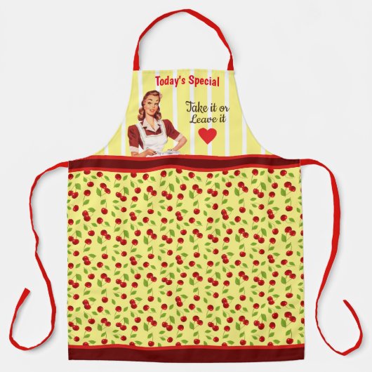 De speciale Cherry Apron van vandaag Schort (Voorkant)