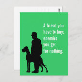 De speciale hond vriend briefkaart (Voorkant / Achterkant)