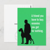 De speciale hondenvriend briefkaart (Voorkant / Achterkant)