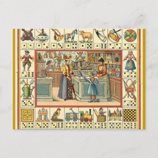 De Speelgoed winkel  Frans Briefkaart (Voorkant)