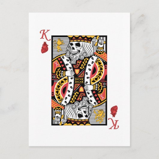 De Speelkaart van de Koning van het Skelet van de Briefkaart (Voorkant)