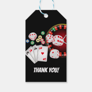 De Speelkaart van de pook, casino, dankt u Cadeaulabel