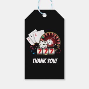 De Speelkaart van de pook, casino, dankt u Cadeaulabel