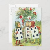 De speelkaarten die de Struik van het Roos schilde Briefkaart (Voorkant / Achterkant)