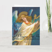 De SpeelMuziek van de engel op een Harp Kaart (Achterkant)
