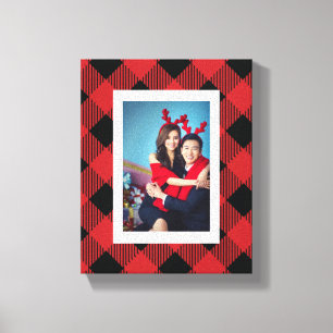 De speelse Foto van de Plaid van Buffels Canvas Afdruk