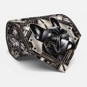 De speelse hondenliefhebber Franse Bulldog Hond Stropdas