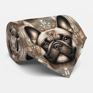 De speelse hondenliefhebber Franse Bulldog Honde Stropdas