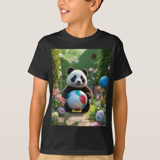 De speelse panda en de bal t-shirt (Voorkant)