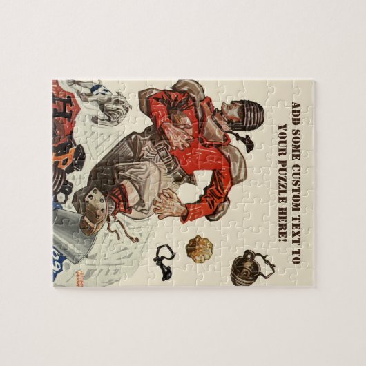 de Speler die van het Football Quarterback van Sp Legpuzzel (Horizontaal)