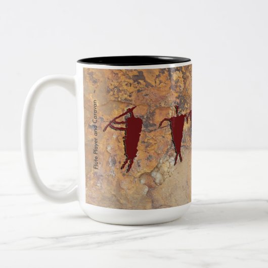 De Speler en de Caravan van de fluit Tweekleurige Koffiemok (Links)