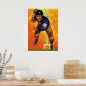 de Speler Quarterback die van het Football van Sp Poster (Keuken)