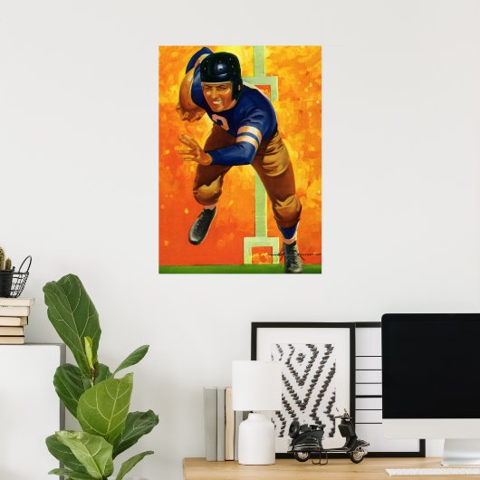 de Speler Quarterback die van het Football van Sp Poster (Thuiskantoor)