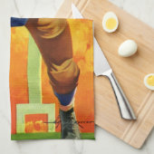 de Speler Quarterback die van het Football van Sp Theedoek (Quarter Fold)